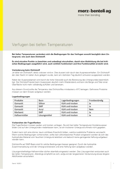 Anteprima: Iniezione di malta a basse temperature