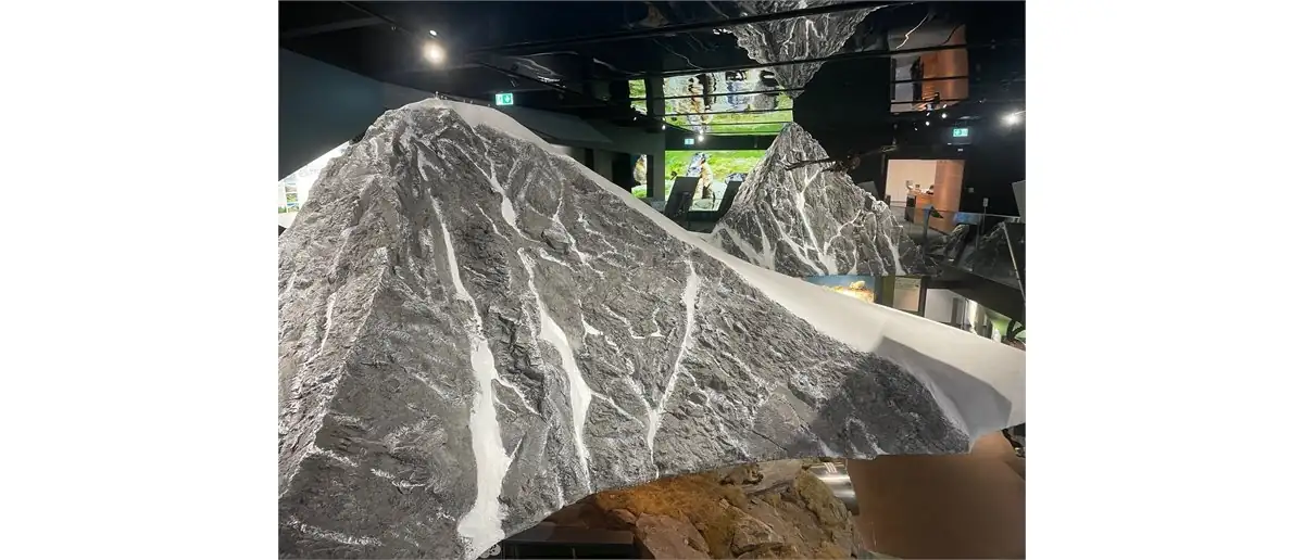 Maquette du paysage des montagnes Hohe Tauern au Centre du Parc National de Mittersill.
