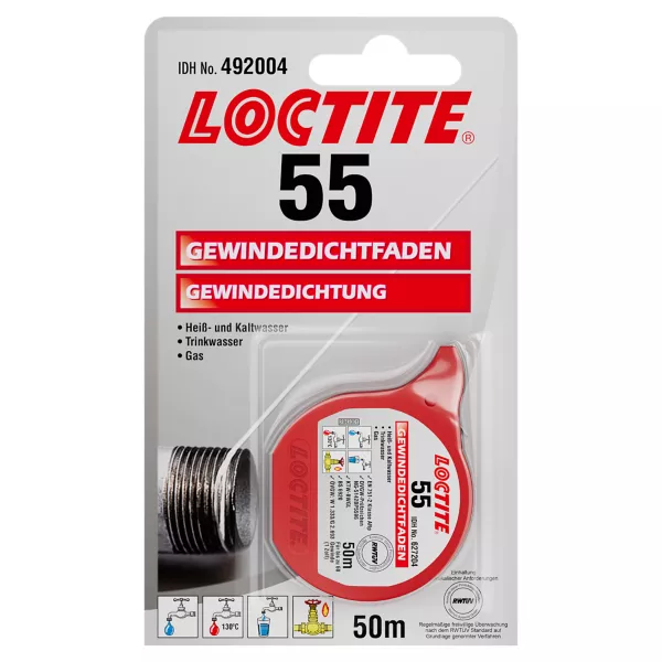 LOCTITE 55 – Universeller Gewindedichtfaden für Metall- und Kunststoffrohrgewinde